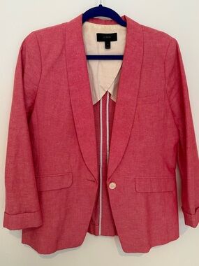 J. Crew Shawl Collar Linen/Cotton Blazer
